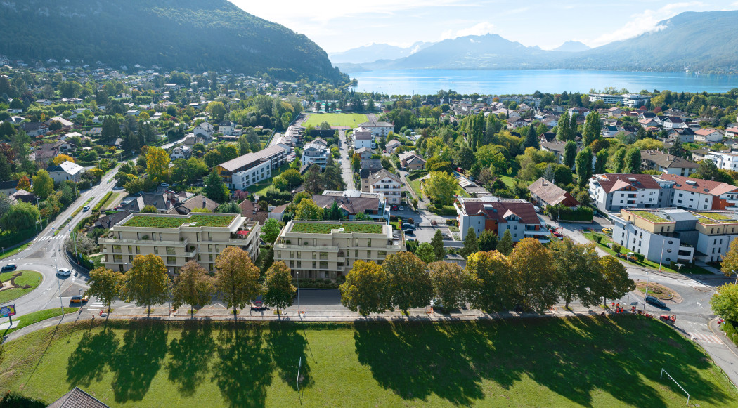 Le flamboyant vue drone - annecy le vieux - imotis