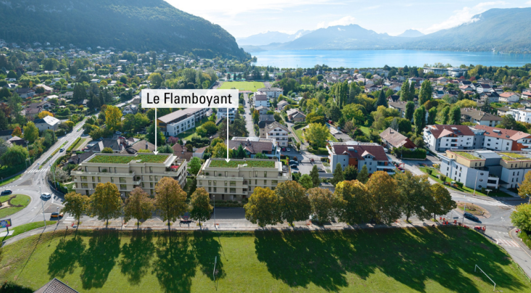 Le flamboyant vue drone - annecy le vieux - imotis